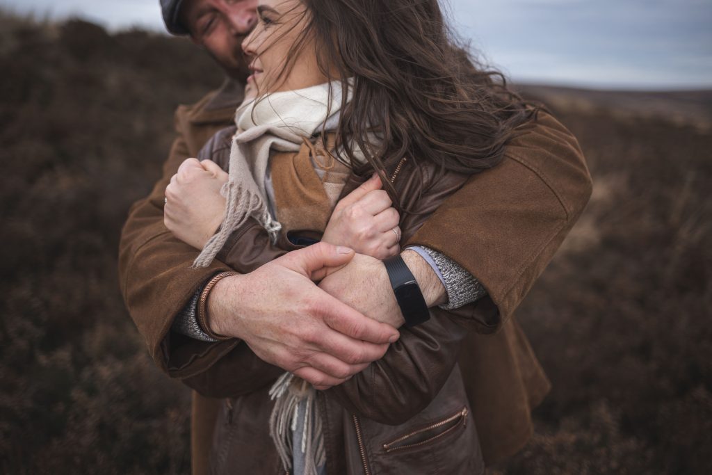 Marli + Andre wicklow mountains engagement shoot couple close up of their hands