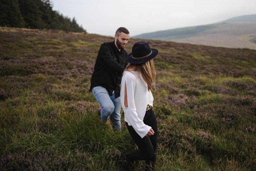 Anna and Colm Engagement Pictures in Wicklow mountains