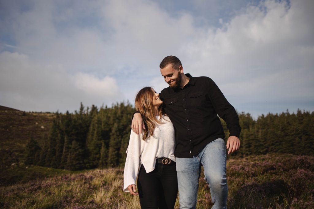 Anna and Colm couples photography in wicklow mountains