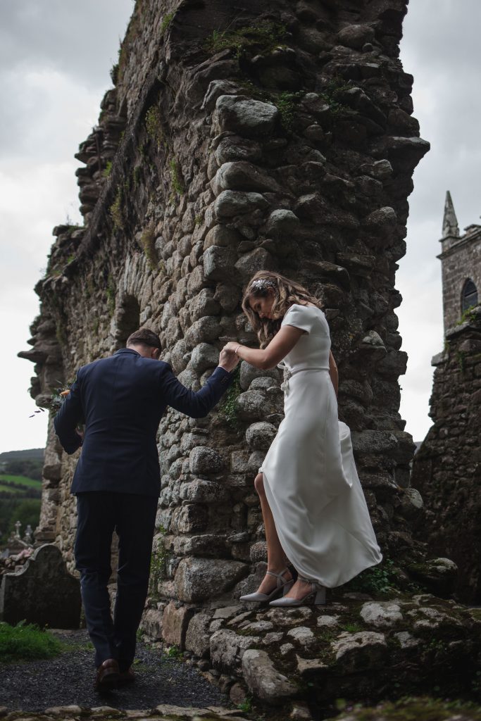 Gemma and Paddy new ross wedding shoot in castle ruins