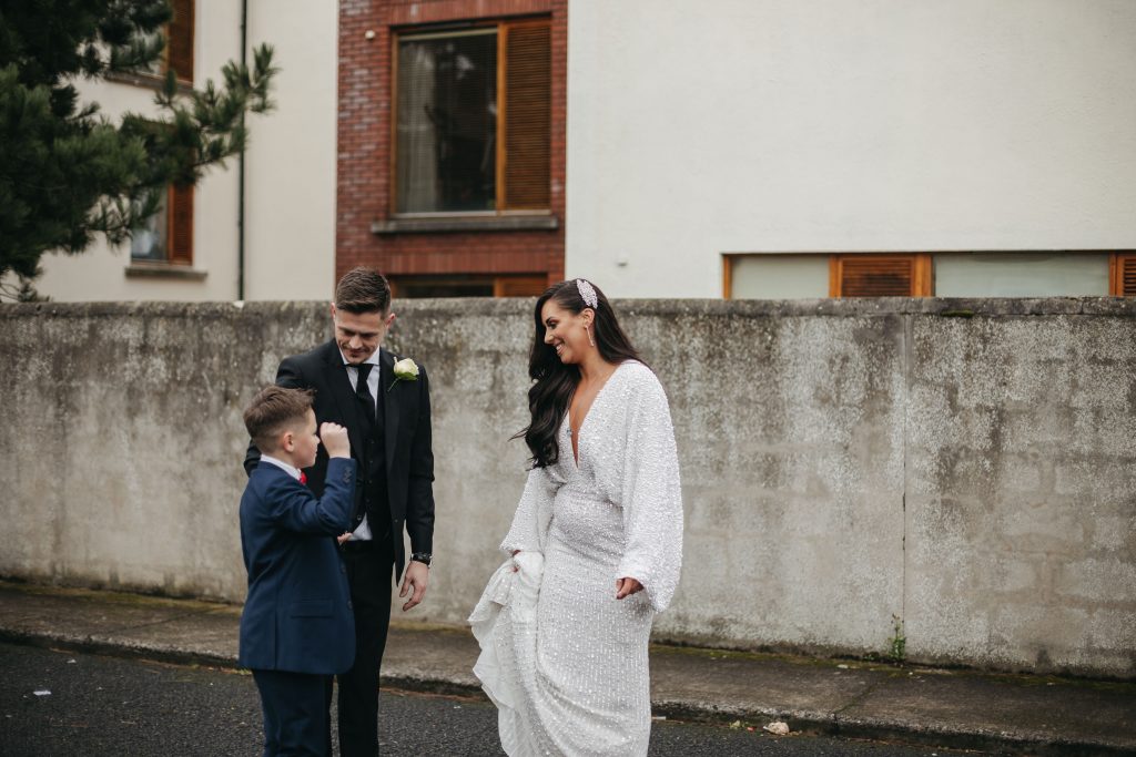 Troy and Laura Dublin City Wedding first look