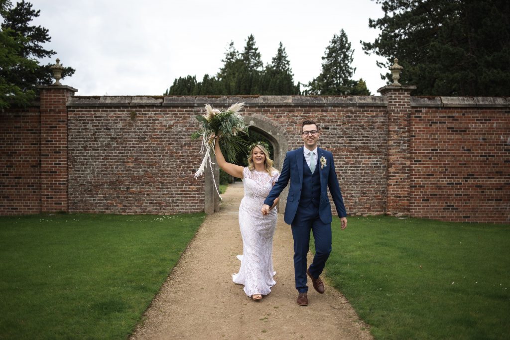 Jack and Katie Antrim Castle gardens elopement wedding photography beautiful bride