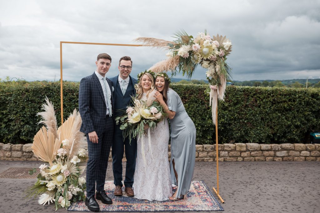 Jack and Katie Antrim Elopement covid zoom wedding photography bridal party