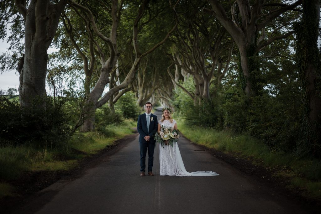 Jack and Katie Dark hedges Elopement wedding photography