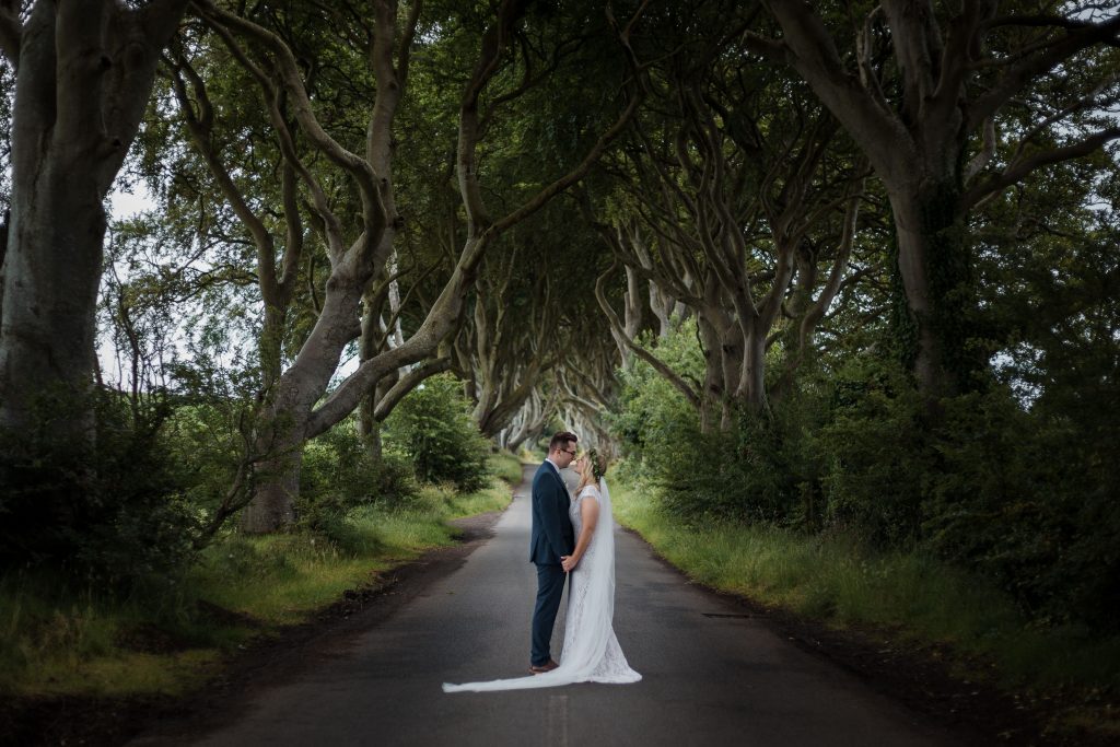 Jack and Katie Dark hedges Elopement wedding photography